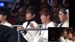 MAMA臺下 喝水被嗆到的金泰亨