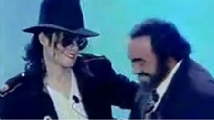 Michael Jackson - 與帕瓦羅蒂同臺頒獎出鏡
