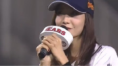 KBO蠶室棒球賽 少女時代允兒 投球 看臺 完整CUT