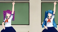 紫毛與初音毛跳小蘋果