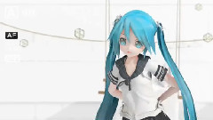 三媽式可人的象牙色校服小Miku