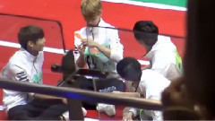 偶像運動會錄制 一起玩游戲的田柾國&樸智旻和VIXX成員
