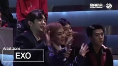 161202 MAMA頒獎典禮 EXO臺下觀看 秀智&伯賢 舞臺 現場版