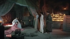 靠在折顏腿上喝著桃花醉借酒消愁