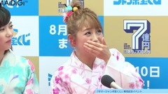 AKB48 - 鈴木奈々,島崎遙香の"塩対応"に驚き"目悪くて見えない" "サマージャンボ寶くじ"発売記念イベント會見1