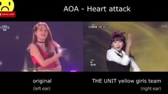 The Unit 女生組表演與原版對比 Heart attack(AOA)