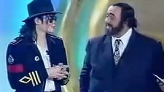 Michael Jackson - 與帕瓦羅蒂同臺頒獎