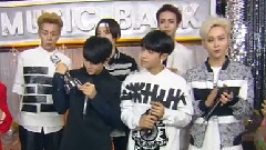 KBS 音樂銀行1位待機室采訪 Beast